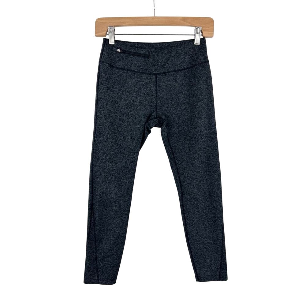 Oiselle Crop Running Legging Dark Heathered Gray Size 4